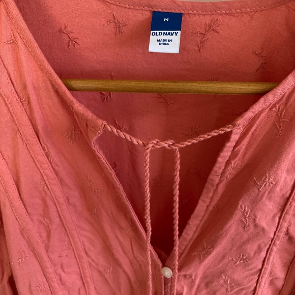 Gap Coral Cotton Maxi Pheasant Dress Sz Medium and very long and feminine - Picture 3 of 8